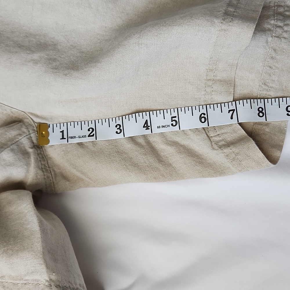 J. JILL LOVE LINEN Flat Front Chino 100% Linen Shorts - Picture 8 of 9